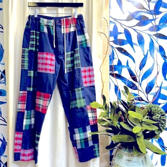 Vintage Rare 90’s PATCHIT 100% Cotton Patchwork Golf Taper-fit Boho Pants Sz L